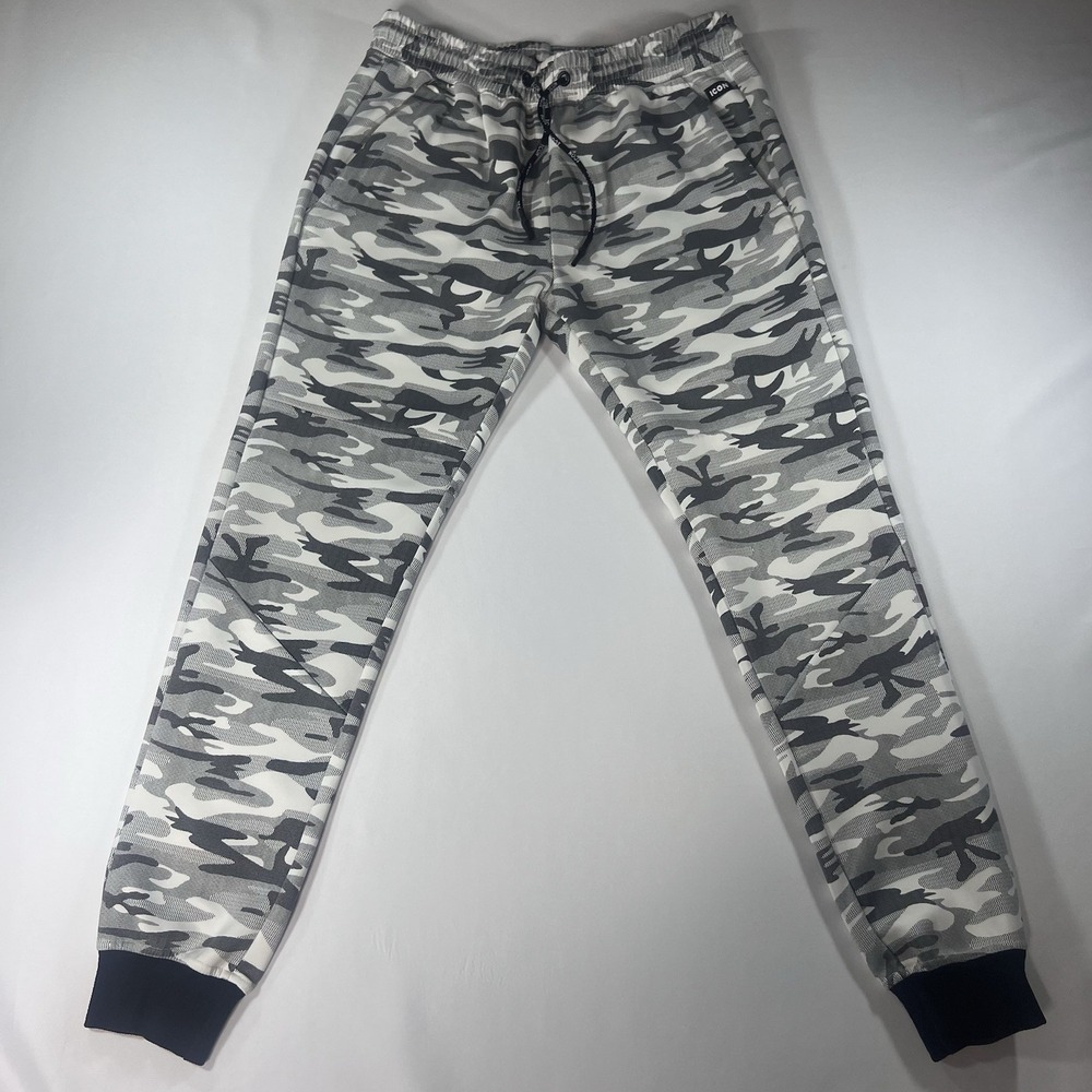 Encrypted Icon Joggers Men's M Camouflage Zip Pockets Drawstring Sweatpants